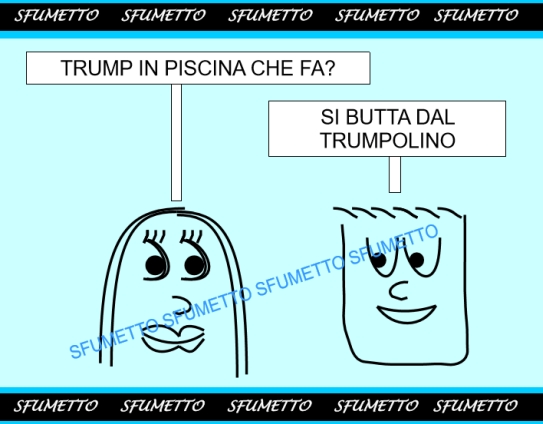  freddura di Trump in piscina 