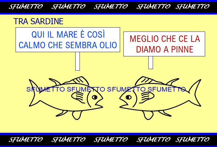 tra sardine qui il mare è così calmo che sembra olio